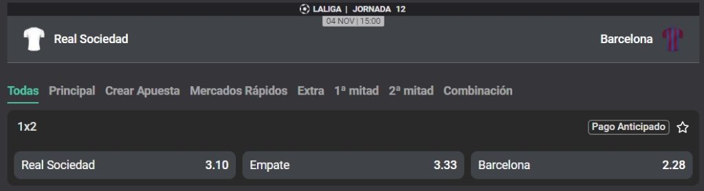 Real Sociedad vs FC Barcelona por LaLiga.
