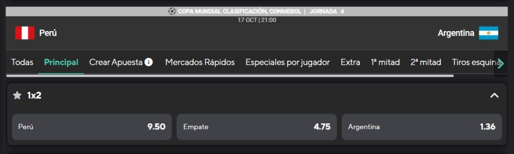 Perú vs Argentina.