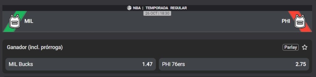 Milwaukee Bucks vs Philadelphia 76ers