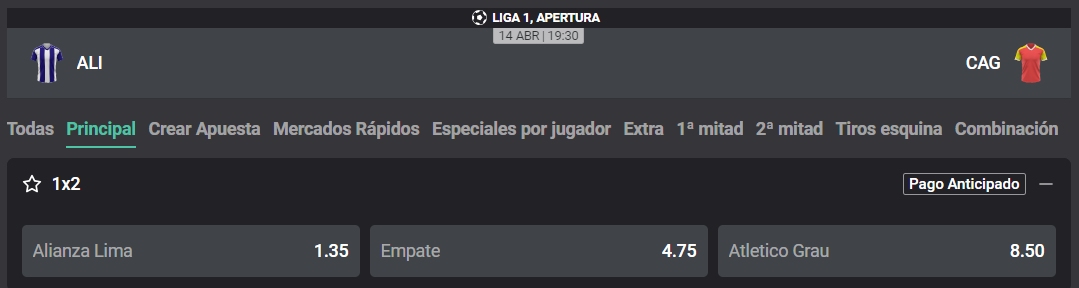 Alianza Lima vs. Atlético Grau.